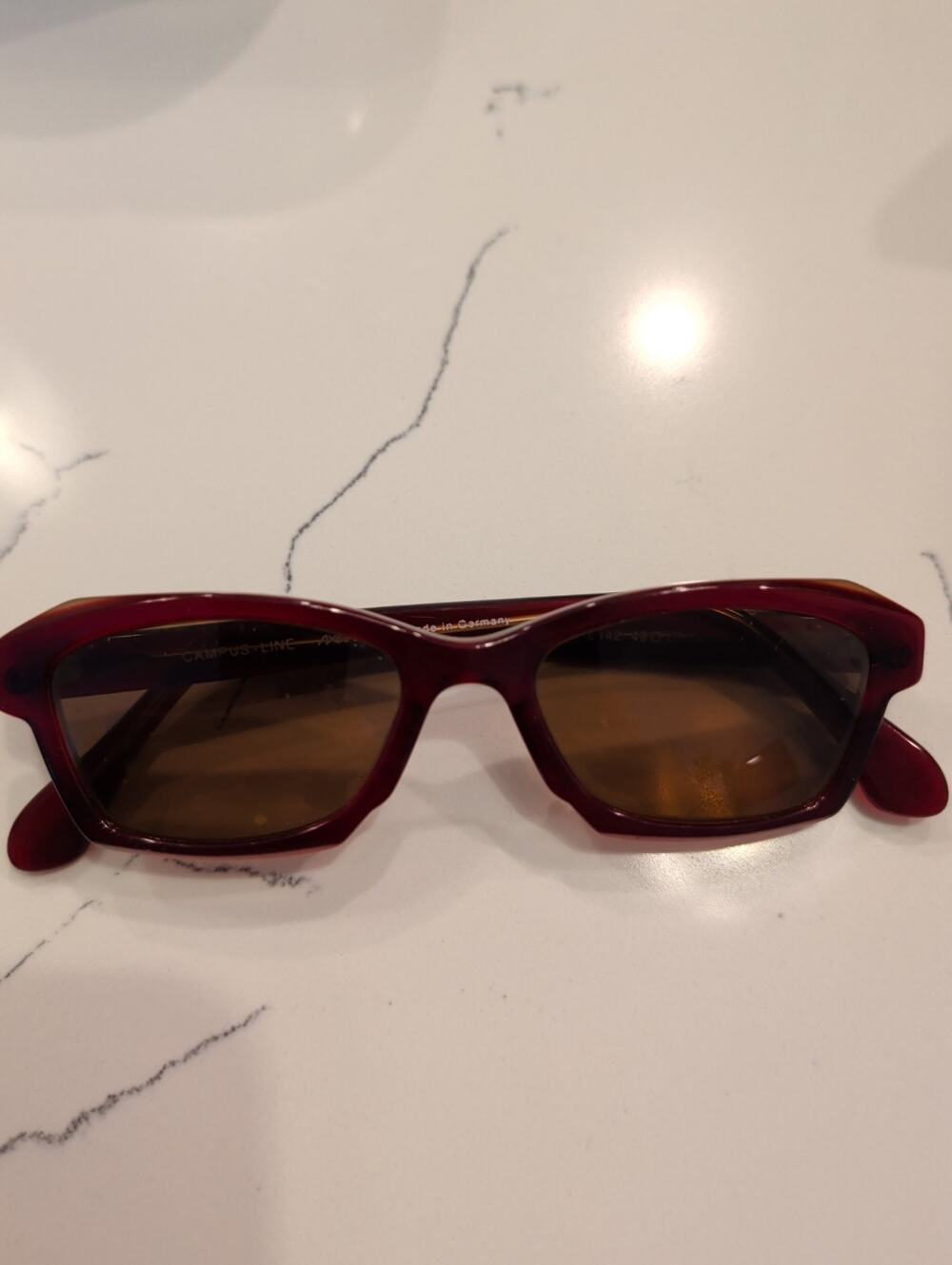 Axel S Nansen 234 Campus-Line Vintage Sunglasses Red Wine Germany